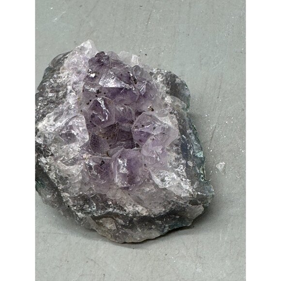 Raw Amethyst & Green Quartz Crystal Mineral Specimen For Collectors Display READ - Picture 9 of 9